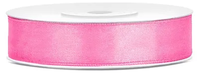 Image de Ruban cadeau en satin rose 25m 12mm de large