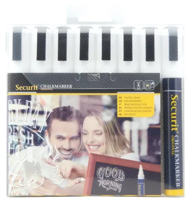 Productafbeelding van Securit® Original set van acht witte krijtstiften