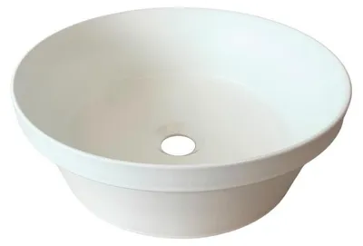 Produktbild von Rundes Aufsatzwaschbecken 40 cm mattweiß aus Keramik
