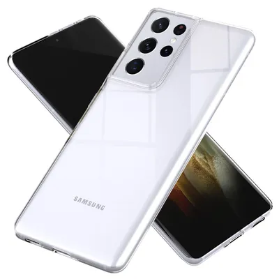 Produktbild von NALIA Hülle "GLAZE" für Samsung Galaxy S21 Ultra - Klare TPU Schutzhülle, Anti-Gelb, Schlank & Leicht - Transparente Handyhülle
