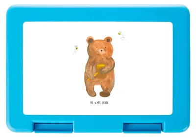 Produktbild von Mr. & Mrs. Panda Brotbehälter Bär Honig - Weiß - Geschenk, Partner, Teddy, Freund, Liebe, Bentobox, Vorratsbehälter, Snackbox, Bento Box, Frischhaltedose