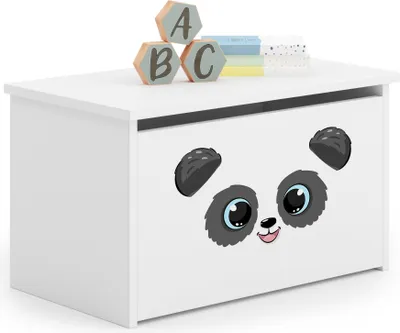 Obrázek produktu pro raumhirsch, dětská krabička na hračky DARIA, panda, úložný box s lavičkou, krabička do dětského pokoje, bílá