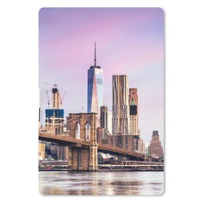 Produktbild von MuchoWow® Mauspad Mousepad Brooklyn Bridge und die New Yorker Skyline 40x60 cm - Mousepads - Maus Mat - Pad - Mausunterlage - Schreibtisch Accesoire