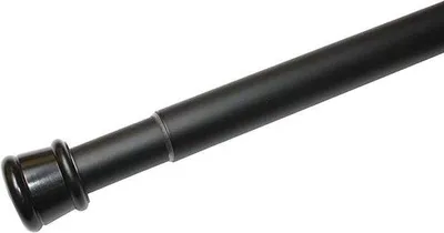 Obrázek produktu pro Vozík pro vedení rolet – montáž bez šroubů – průměr 23/26 mm – délka 60–100 cm – matná černá nerezová ocel