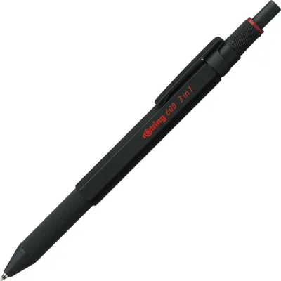 Produktbild von rotring 600 Multipen 3in1 schw. Feinminenstift Kugelschr. bl/rot