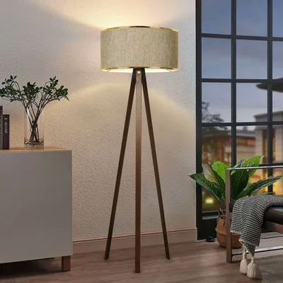 Produktbild von Opviq, AYD-2957, Stehlampen, Beige, Holz, 21 x 38 x 140 cm