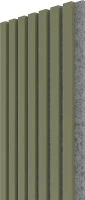 Obrázok produktu pre Akustický panel WALL CONCEPT Oliva, sivá plsť + MDF, 2750x285x21 mm, 0,78 m2