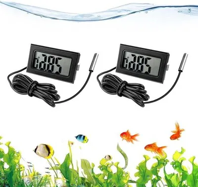 Zdjęcie produktu dla Termometr akwariowy z wyświetlaczem LCD, wodoodporny, do akwariów i ryb