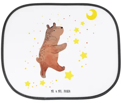 Produktbild von Mr. & Mrs. Panda Sonnenschutz Auto Bär Träume - Weiß - Geschenk, Traum, Traumdeutung, Autoscheiben, für, Sonnenblende, Pkw, Teddy, Träumen