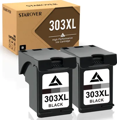 Produktbild von 2er Schwarz 303XL Druckerpatronen Kompatibel für HP 303 XL - ENVY Photo 6220 6230 6232 7130 7134 7830 Tango X