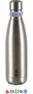 Image de Bouteille Isotherme 50 Cl Mettalic Argent - Rebel - Les Artistes