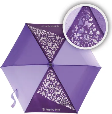 Immagine prodotto di Step by Step ombrello tascabile ombrello Magic Rain Effect Umbrella Purple porpora