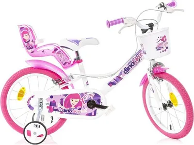 Imagen del producto de Bicicleta para niña Dino Bikes Fairy, color blanco, de 16 pulgadas
