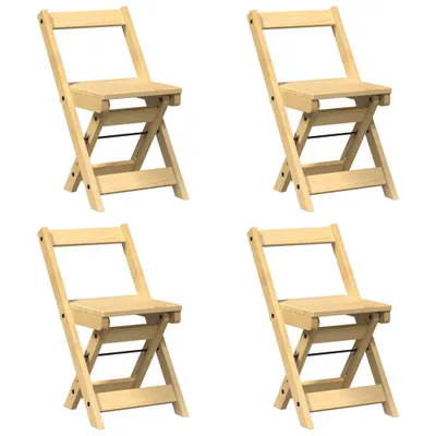 Image de Chaises à manger pliables lot de 4 Corona bois massif de pin