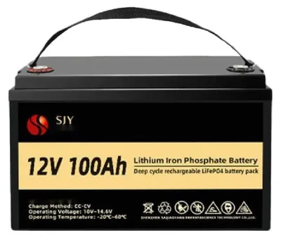 Obrázek produktu pro LiFePO4 baterie – Lithium-iontová baterie – Baterie pro karavany – Solární baterie – Baterie pro lodě – Kapacita 12V, 100Ah