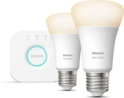 Obrázok produktu pre Philips Hue White 8718696785218, Súprava inteligentného osvetlenia, Bluetooth/Zigbee, Biela, LED, E27, A60