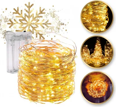 Obrázok produktu pre Teplé biele vnútorné LED osvetlenie na kábli 100 LED LAMP24CB