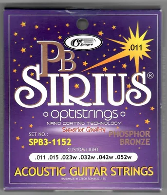 Image de Gorstrings Sirius SPB3-1152 Cordes pour guitare acoustique