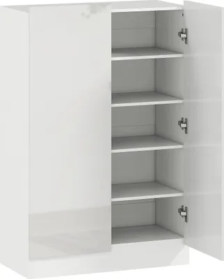 Produktbild von 5-stufiger Schuhschrank für 20 Paar Schuhe, verstellbare Regale, für Eingangsbereich, Flur, Holz, Weiß