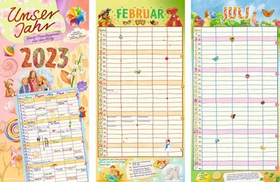 Productafbeelding van AlphaEdition 102926 Familiekalender "Ons jaar - Onze familie" - 22 x 45 cm, 5 kolommen