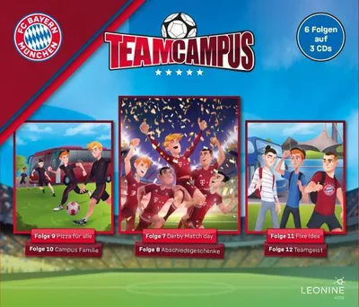 Produktbild von VERLAG: LEONINE DISTRIBUTION FC Bayern - Team Campus (Fußball) Hörspielbox. Box.2, 3 Audio-CD