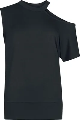 Produktbild von Black Premium by EMP Damen Schwarzes Essential Off-Shoulder T-Shirt XL