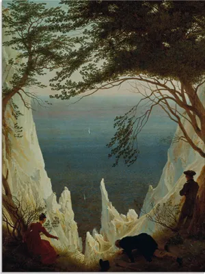 Produktbild von ARTland Glasbild Die Kreidefelsen von Rügen. 1818/1819. Größe: 45x60 cm