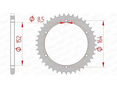 Produktbild von AFAM Kettenrad Stahl Standard - 520