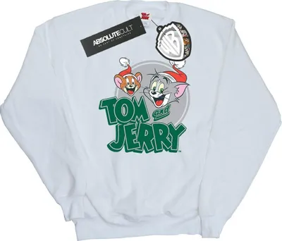 Produktbild von Tom And Jerry - "Christmas Greetings" Sweatshirt für Herren BI46966 (XL) (Weiß)