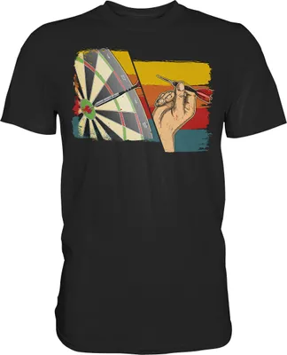 Produktbild von Dartpfeil Triple Dartscheibe Bullseye Darts T-Shirt – Black / S