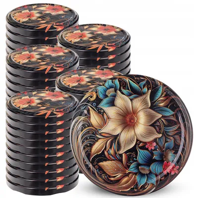 Produktbild von Kadax Glasdeckel FI82 Blumenmuster 50 Stück 6-Haken