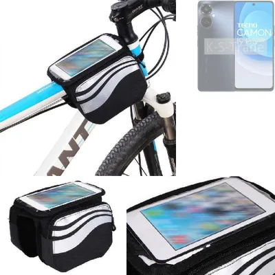 Produktbild von K-S-Trade Rahmentasche Fahrrad-Halterung kompatibel mit Tecno Camon 19 Pro 5G Rahmenhalterung Fahrrad Handyhalterung Fahrradtasche Handy Smartphone