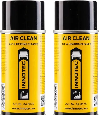 Produktbild von 2 Stück INNOTEC Air Clean New 150 ml– Luft-& Klimaanlagen Reiniger – entfernt unangenehme Gerüche aus Innenräumen, Lüftungs- & Heizungssystemen