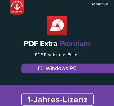 Produktbild von Mobi PDF Extra Premium / 1 PC / 1 Jahr / Lizenz per E-Mail
