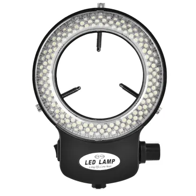 Zdjęcie produktu dla Kamera mikroskopowa 144 koraliki LED Źródło światła Jasność Regulowana lampa pierścieniowa (czarna)