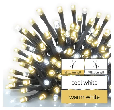 Obrázok produktu pre Standard LED spojovacia vianočná reťaz, 10 m, vonkajšia, teplá/studená biela