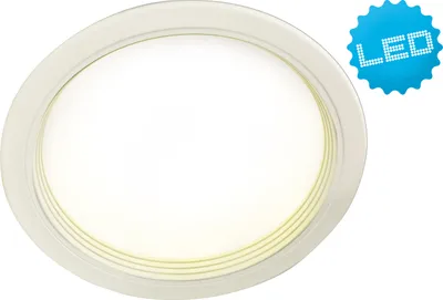Produktbild von Näve Leuchten LED- Deckeneinbauleuchte LED- Deckeneinbauleuchte Einbauleuchten - LED- Deckeneinbauleuchte, Einbaulampe im Functional Style, aus Metall und Kunststoff in weiß, 8 cm tief, Ø 23,5 cm, inkl. LED – dimmbar