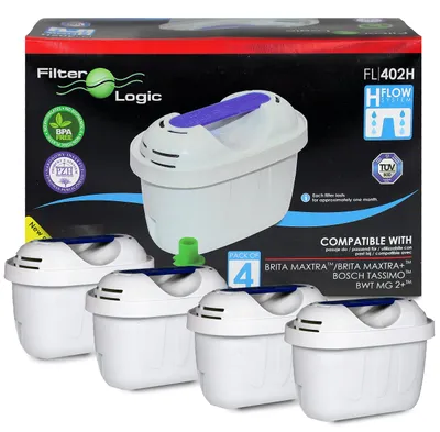 4 Filterpatronen kompatibel mit Brita Maxtra+ Plus