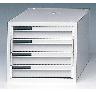 Produktbild von Styro 11-91192.05, 4 Schublade(n), Weiß, Polystyrene, Einfarbig, Grau, 270 mm