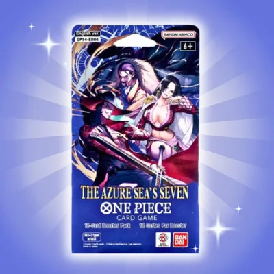 Produktbild von 1x One Piece OP-14 The Azure Sea’s Seven Sleeved Booster Pack | Englisch | 12 Karten | TCG