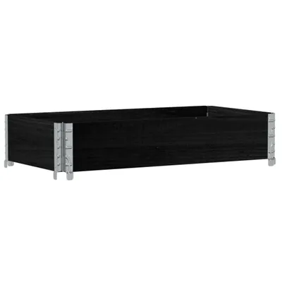 Produktbild von vidaXL Pflanzkasten Schwarz 100x50 cm Massivholz Kiefer