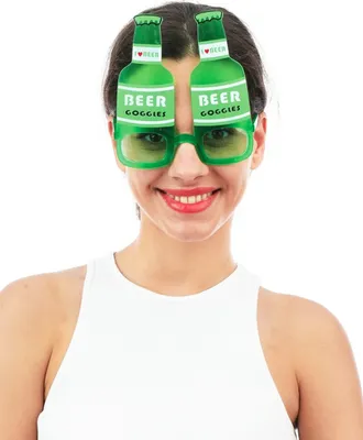 Produktbild von Bierflaschen-Brille kostümaccessoire grün - Einheitsgröße