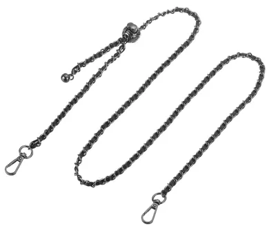 Taschenkette, verstellbar, 12,7 cm, schwarz/schwarz