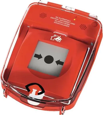 Immagine prodotto di Coperchio di protezione e-Cover senza apertura dell'allarme per il fissaggio degli allarmi a pulsante plastica rossa