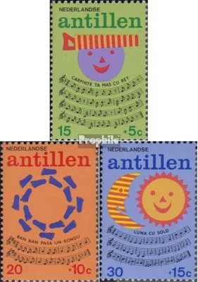 Produktbild von Briefmarken Niederländische Antillen 1974 Mi 289-291 (kompl.Ausg.) postfrisch Kinderlieder