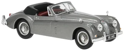 Image de Modèle réduit de la Jaguar XK 140 Cabriolet, couleur gris foncé, année 1956.