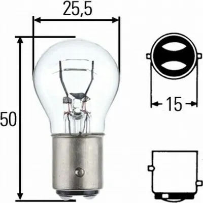 Produktbild von Glühbirne 8Gd P21/5W 12V Bay15D