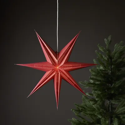 Zdjęcie produktu dla Gwiazda wisząca czerwona POINT 60 cm