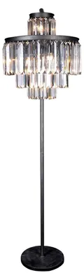 Image de SIGNATURE - Lampadaire verre métal gris Fulgurant