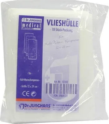 Produktbild von Kalt-Warm Kompresse Vlieshülle 12x29 cm 10 St
